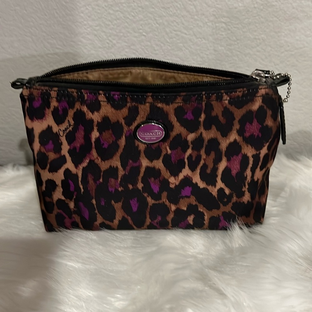 Slightly used Coach zippered cosmetic bag